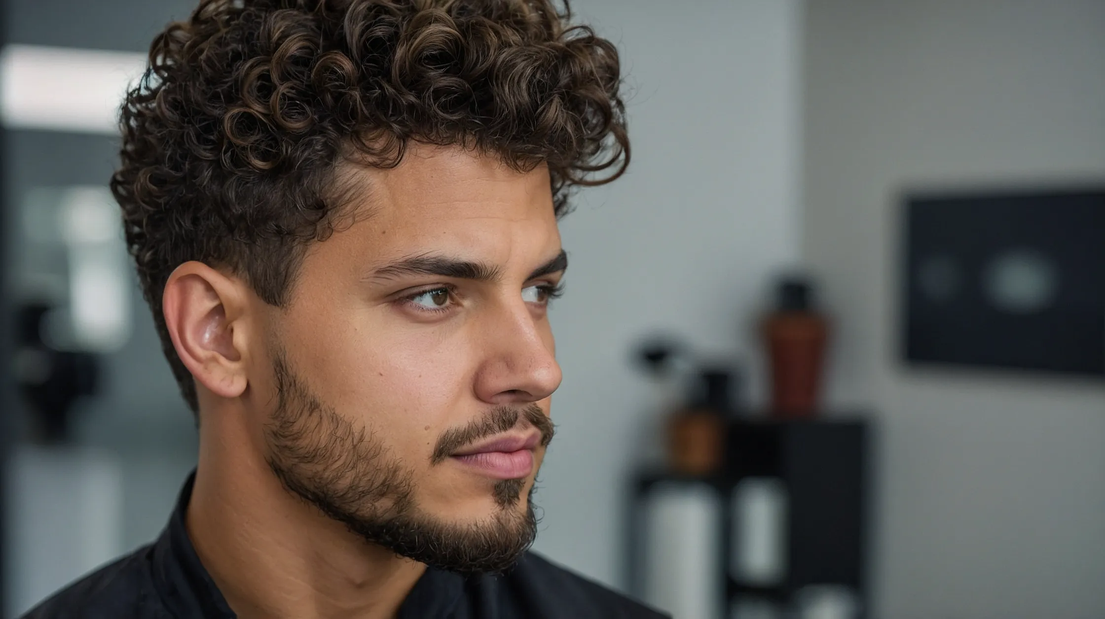 Blowout + Low Taper + Curly Hair