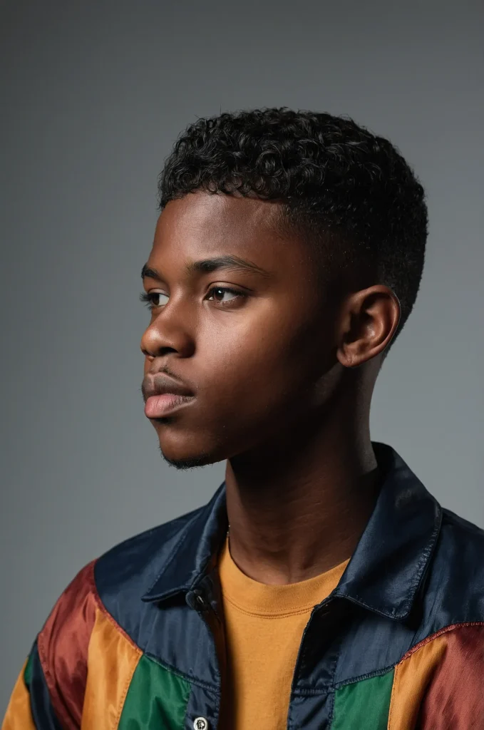 Box Fade Black boy with a flat squaredoff bo 3