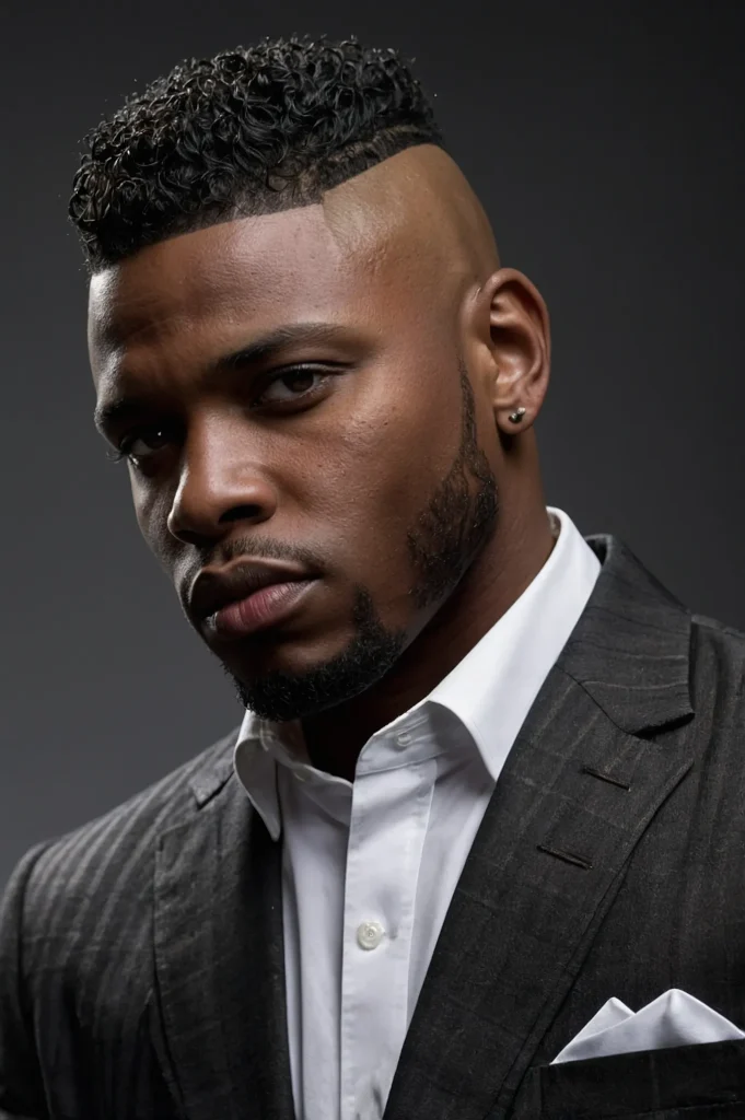 Burst Bald Fade Sponge TopA Black man with a 1