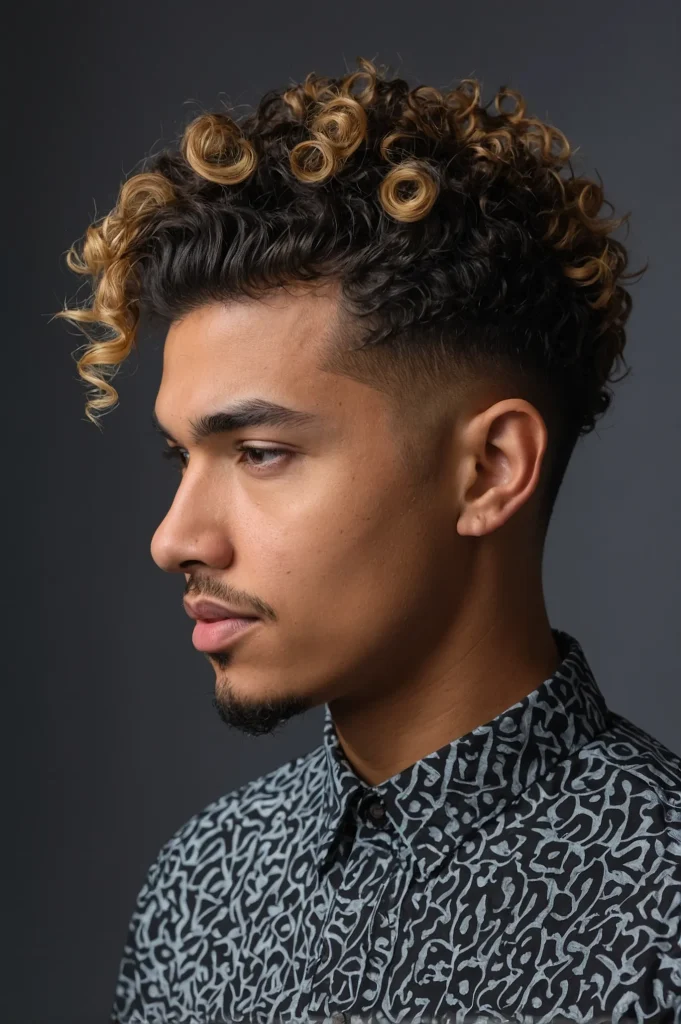 Burst Fade Freeform CurlsFreeform curls with 3