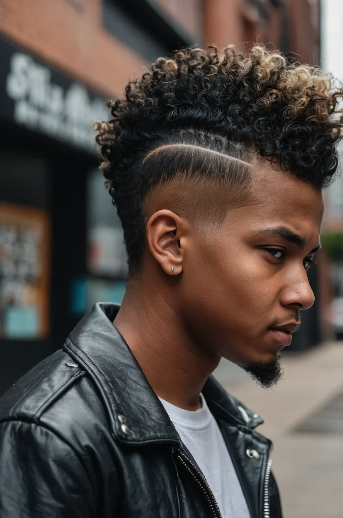 Burst Fade Mohawk Black boy rocking a burst 0