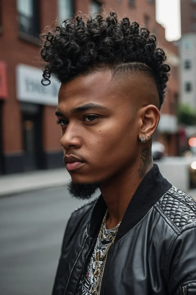 Burst Fade Mohawk Black boy rocking a burst 2