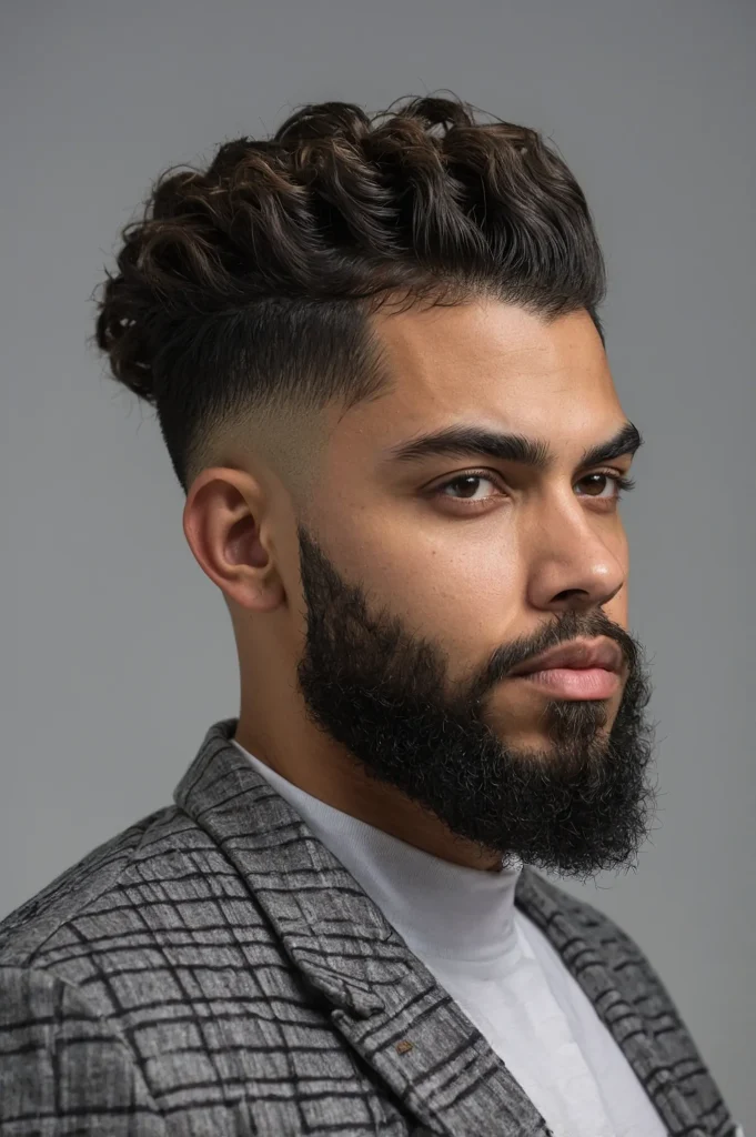 Coily Hair High Skin FadeA man with tightly 1