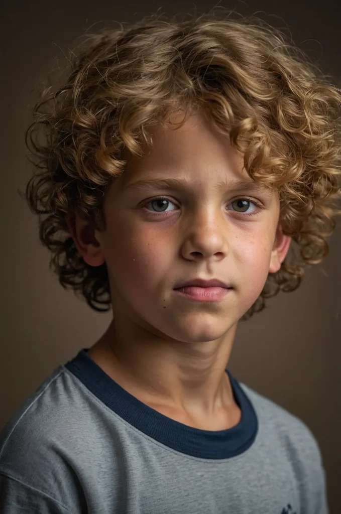 Curly Top White American boy 11 years old wi 1