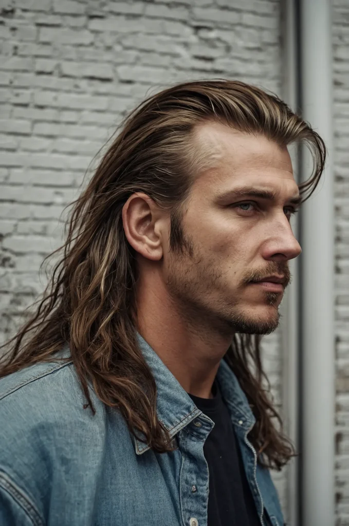 Disconnected Mullet White American man with 3