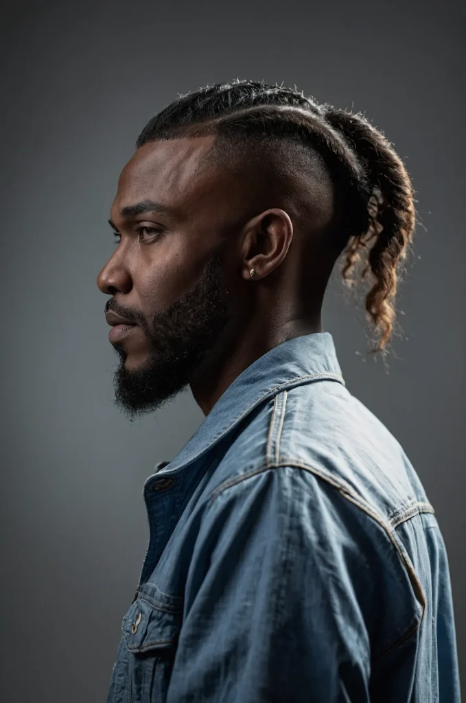 Drop Fade MulletA Black man with a drop fade 1