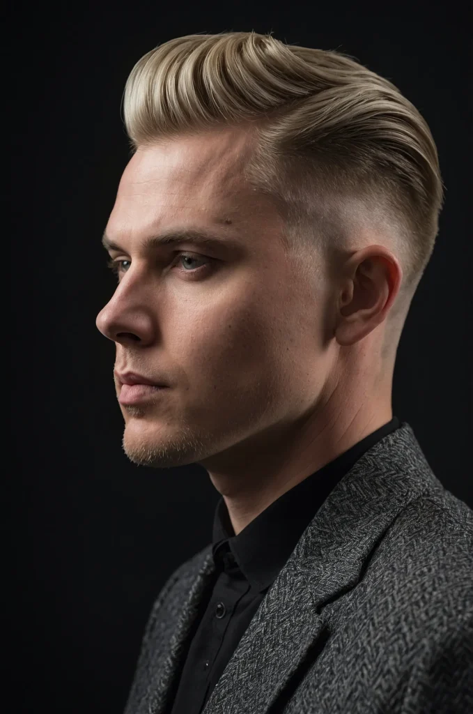 Fade with Pompadour A White American man wit 2