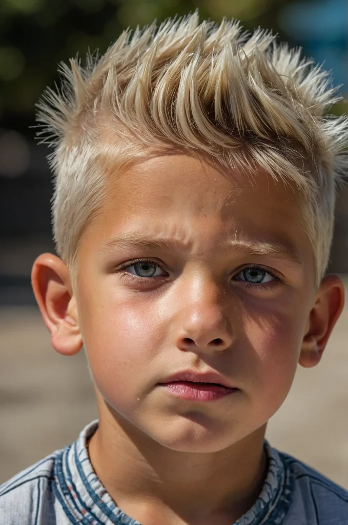Faux Hawk White American boy 10 years old wi 1