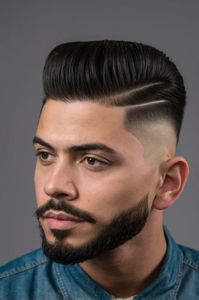 Flat Top with Bald Fade SidesFlat top shape w 1