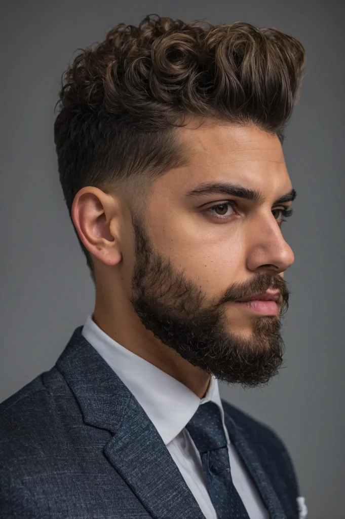 Front Blown Curls Clean Low TaperMan with fr 3