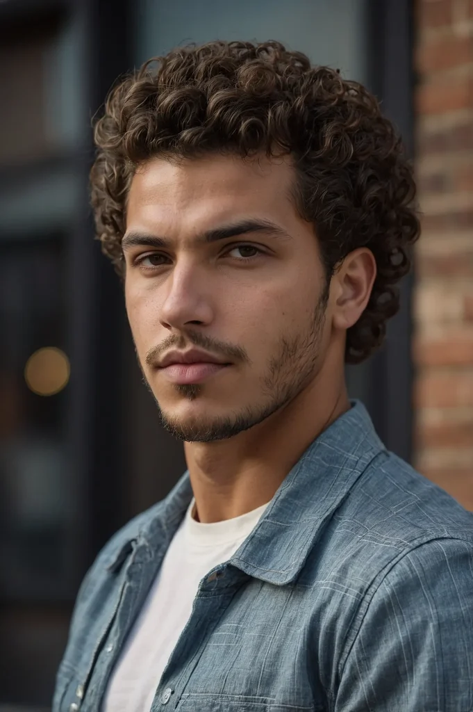 HighDensity Curls Subtle TaperMan with thick 1