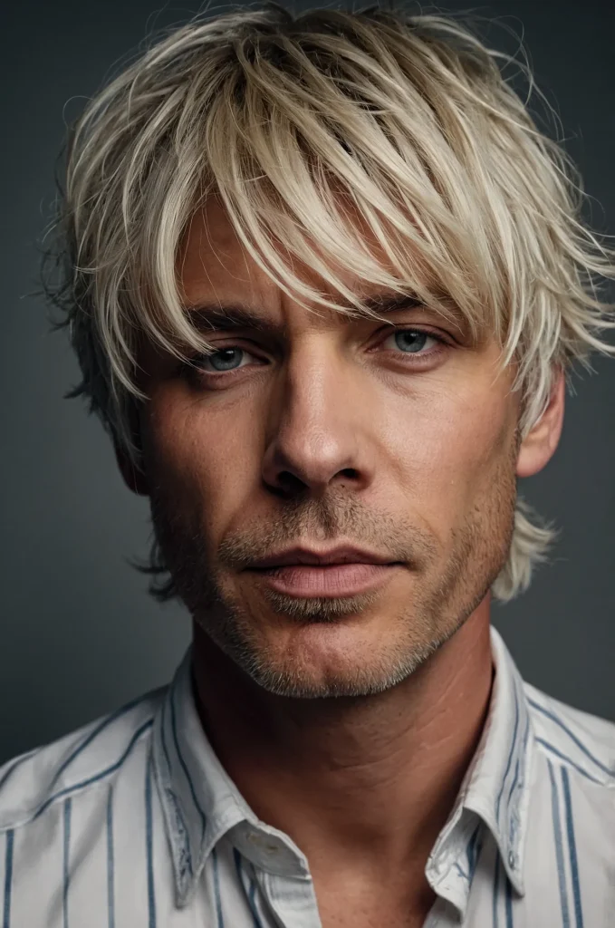 Layered FringeA White American man with layer 1