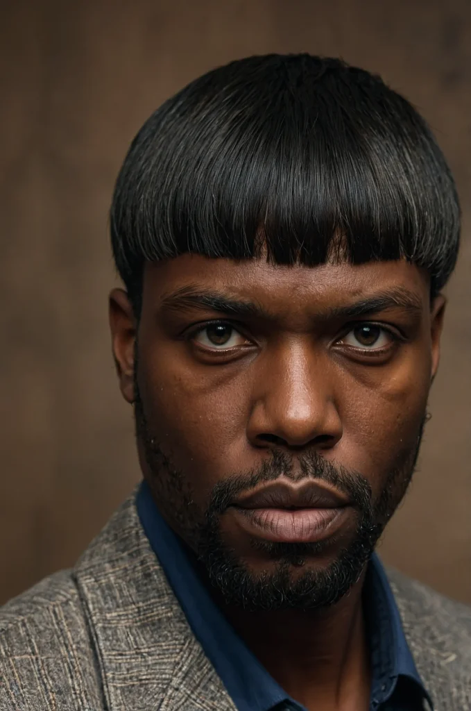 Leonardo Kino XL Blunt Fringe Black man with a straightcut bl 3