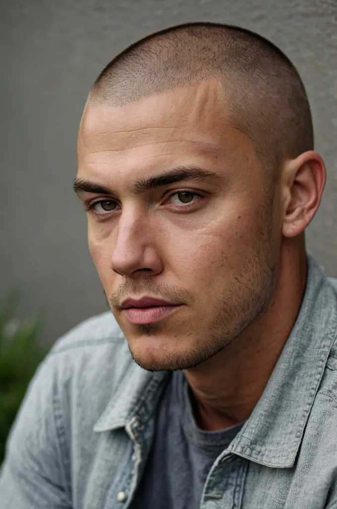 Leonardo Kino XL Buzz CutA White American man with a clean buz 3