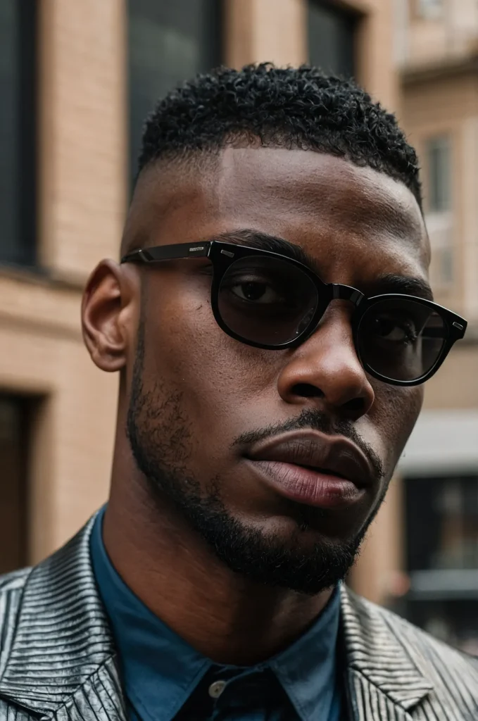 Leonardo Kino XL High Fade Fringe Black man with a high fade 3