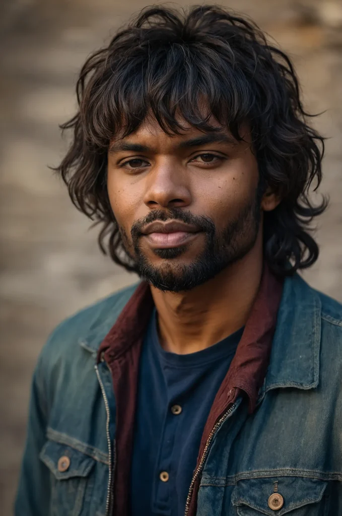 Leonardo Kino XL Shaggy Fringe Black man with longer shaggy l 1