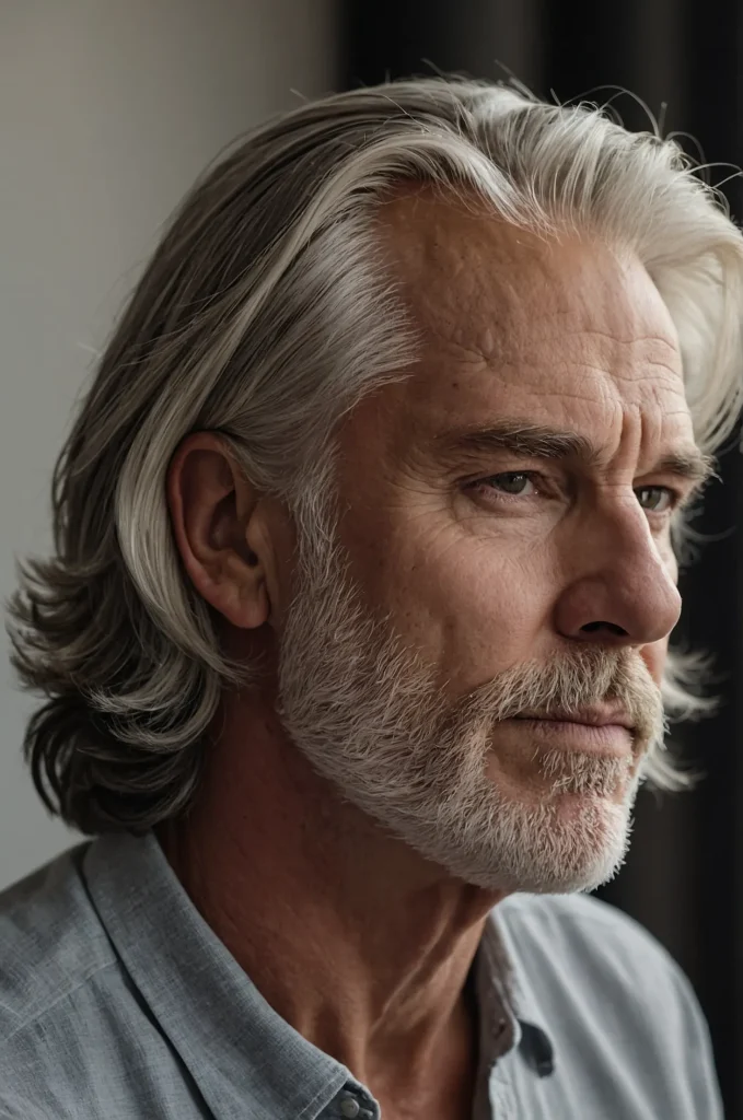 Long Hush CutWhite American man with shoulder 1