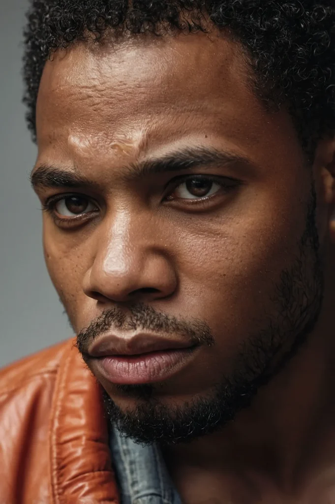 Low Bald Fade Textured AfroA Black man with 1