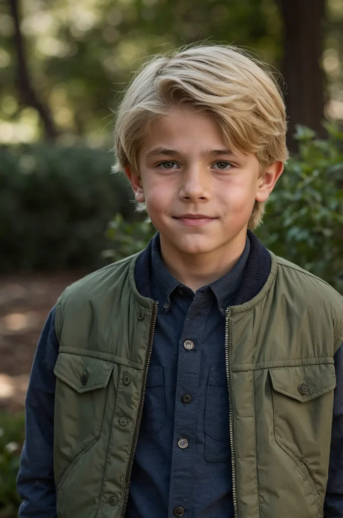 Medium Layered Cut White American boy 12 yea 3