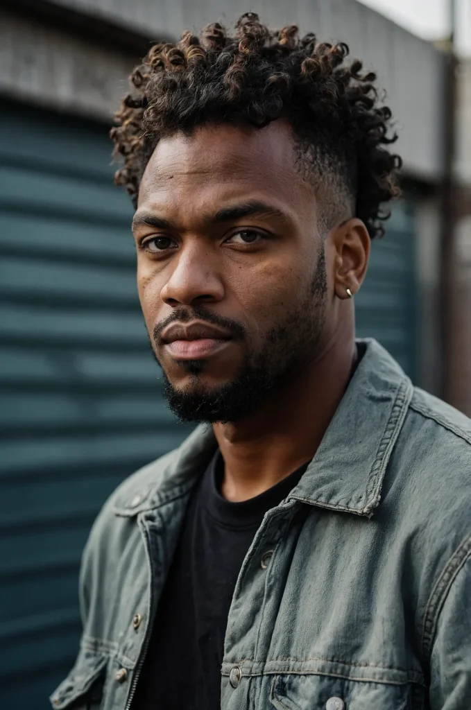 Messy Broccoli Cut A Black American man with 0