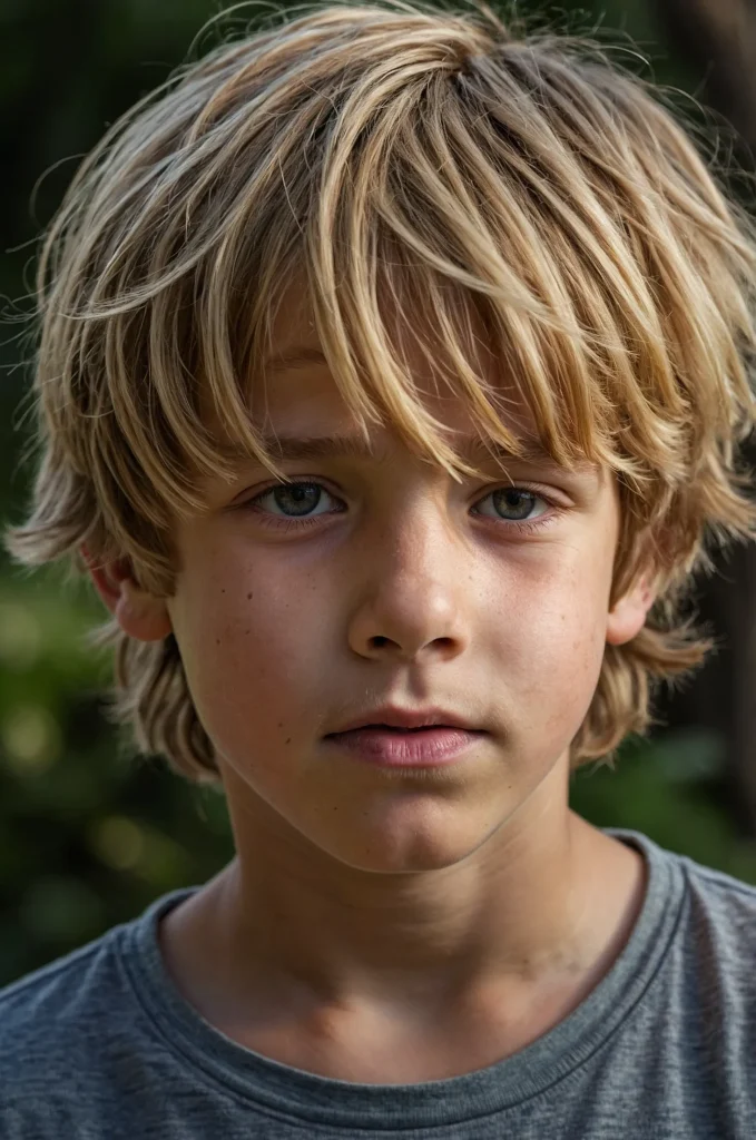 Shaggy Layers White American boy 11 years ol 3