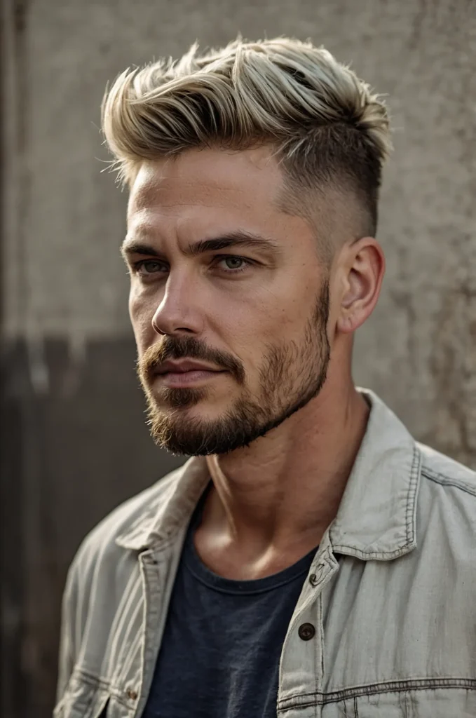 Short Brush Up White American man with a sho 0