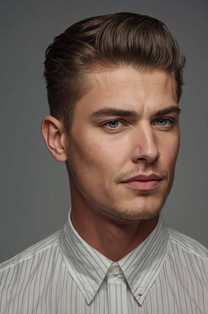 Short Pompadour White American man with a sh 3