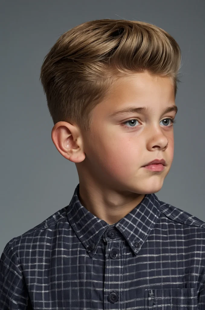 Short Quiff White American boy 11 years old 3