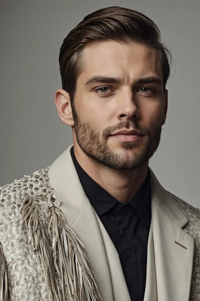 SideParted Hush CutWhite American man with a 2