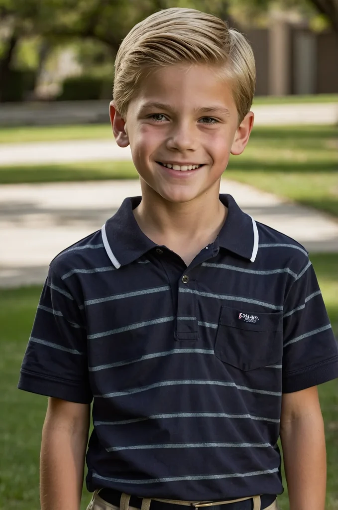 Side Part White American boy around 10 years 3