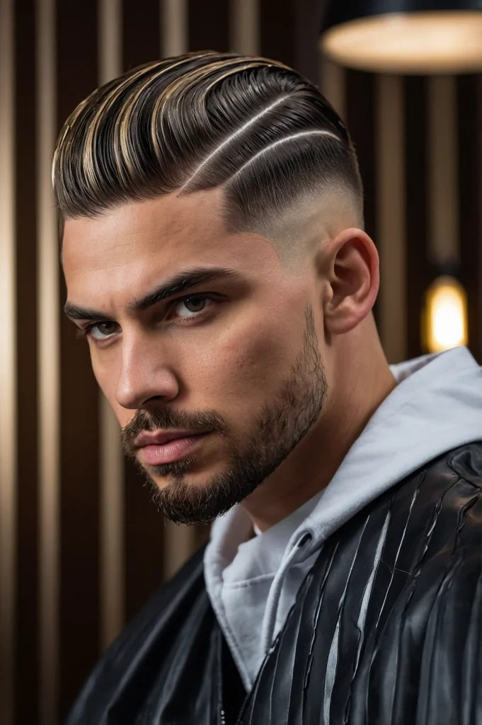 Skin Drop Fade with WavesA man showing smooth 1