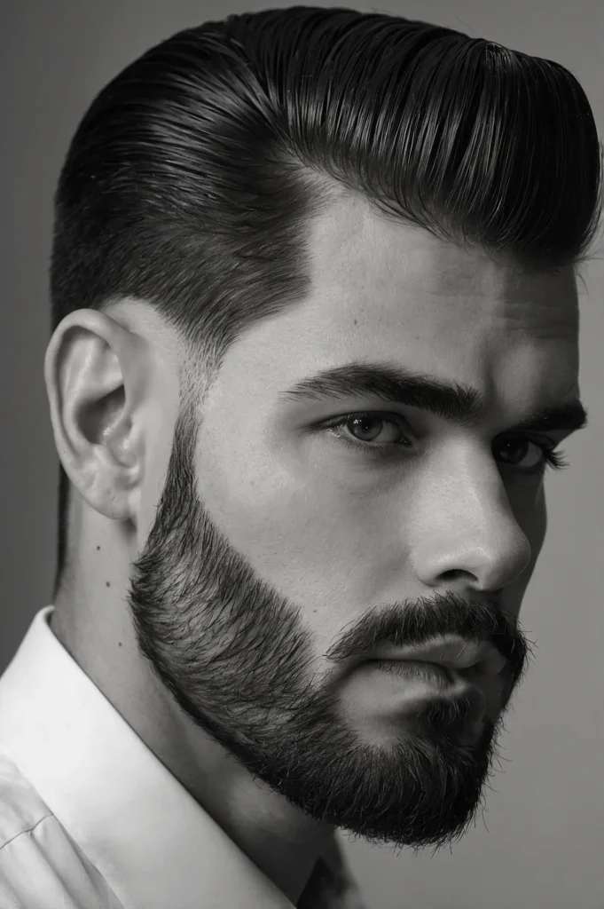 Sleek Side Comb Tapered FinishA man with nea 1