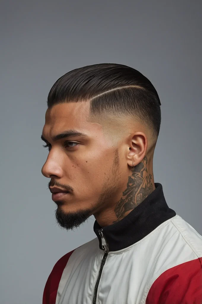 Straight Hair Temp Fade ComboMan with straig 1