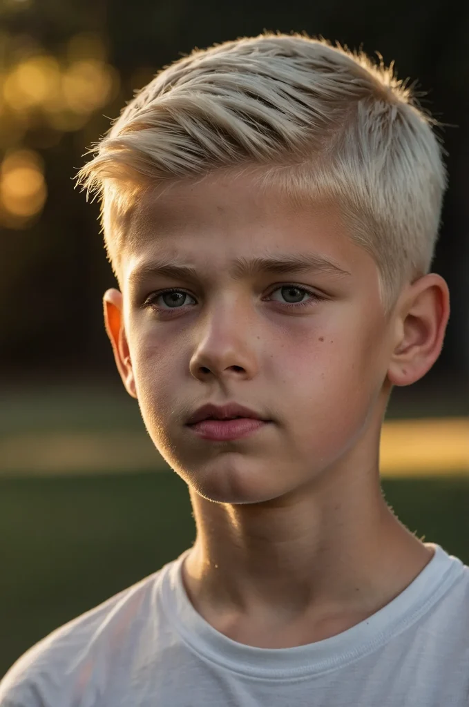 Taper Fade White American boy 12 years old w 3