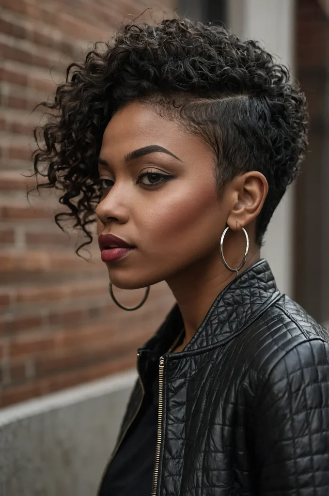 Tapered Wolf CutA Black woman with a wolf cut 1
