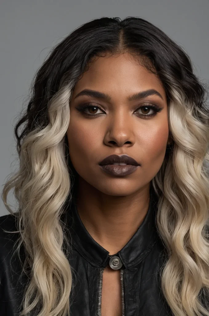 TwoTone Wolf CutA Black woman with a wolf cut 0