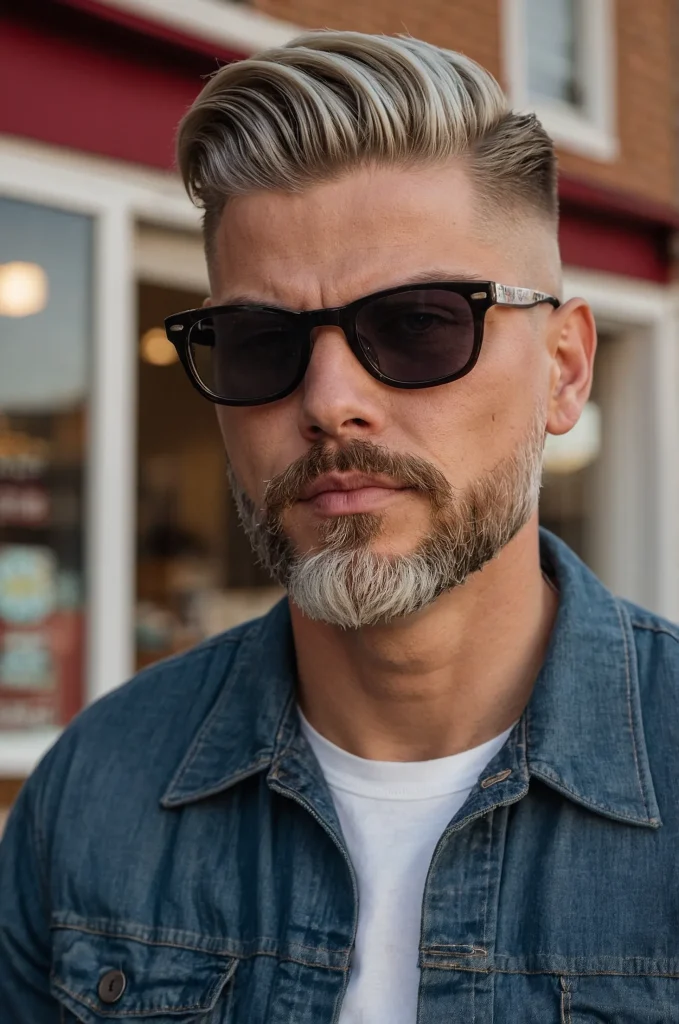 Undercut Ice Cream Cut realistic portrait of 1