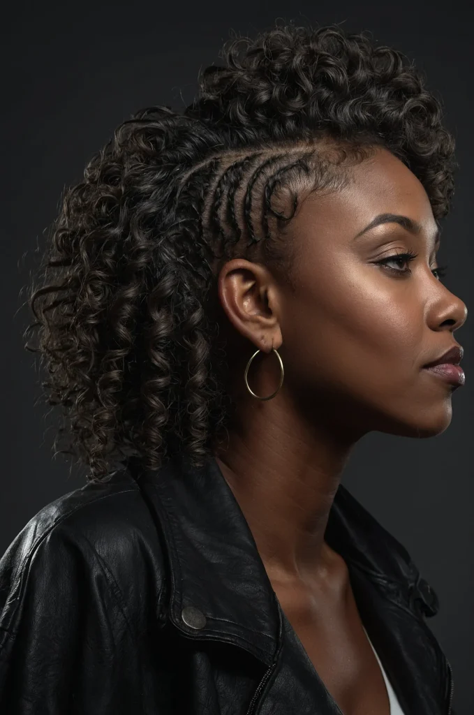 Wolf Cut with TwistOutsA Black woman with a w 0