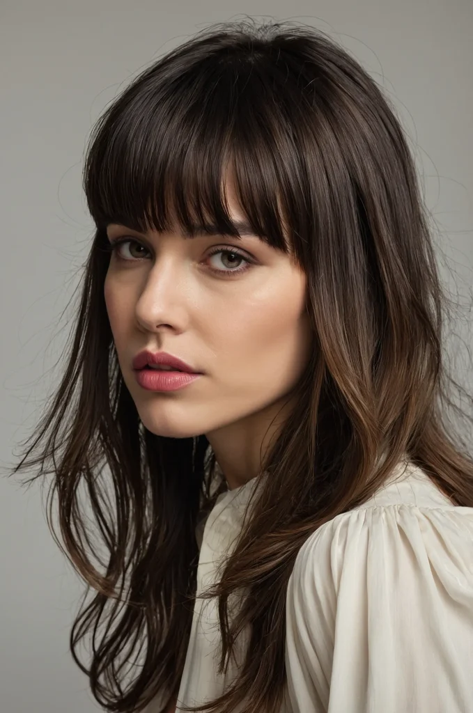 Baby Bangs with Curtain LayersA fashionable w 2