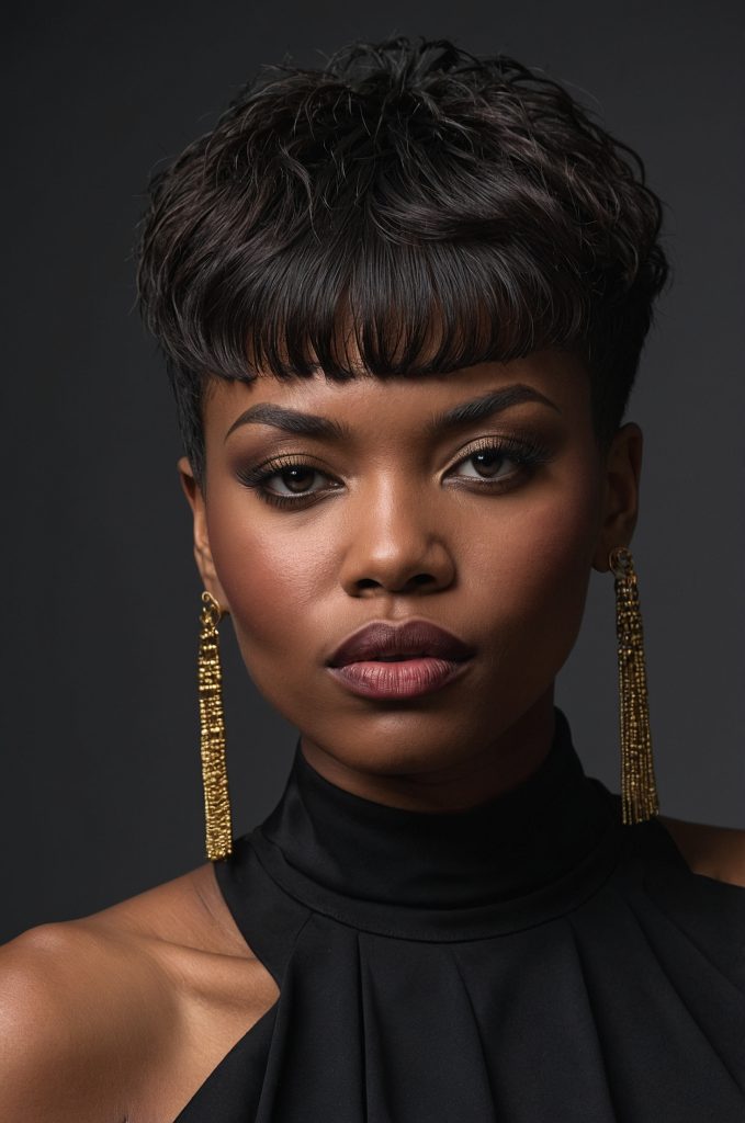 Taper Fade with Fringe A bold Black American 0