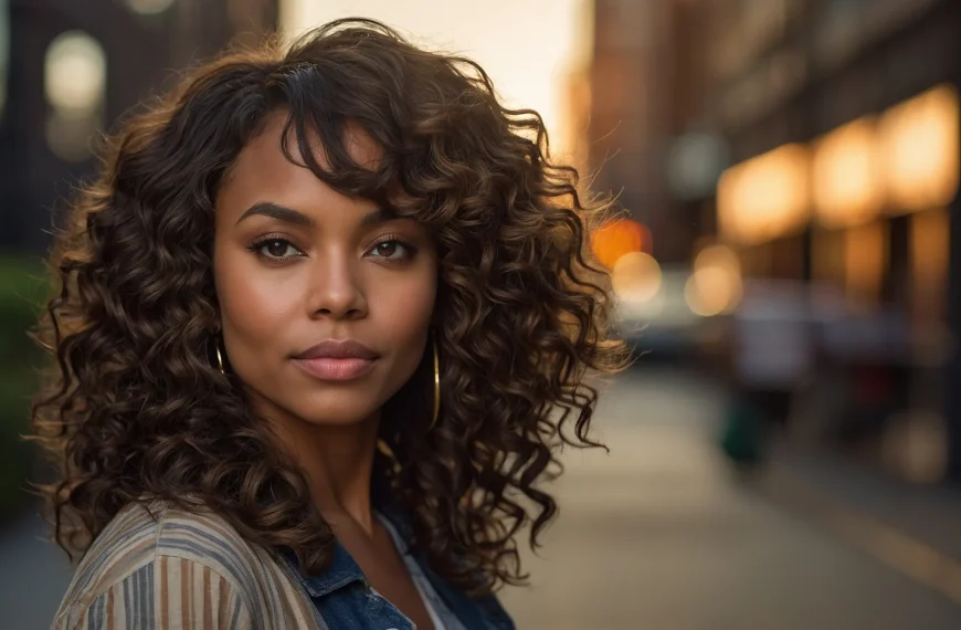 Black Women Chic Long shags with bangs